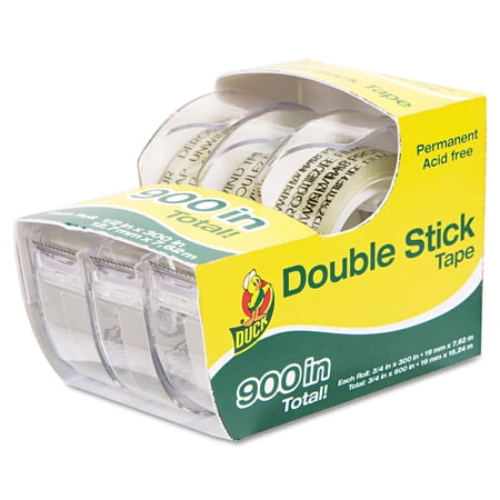 Permanent Double-Stick Tape, 1/2 X 300, 1 Core, Clear