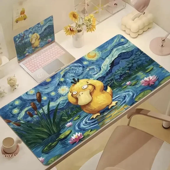 Duck Playmat Van Gogh Style Unofficial Gaming Mat, TCG Gaming Desk Mat, Anime Mouse pad