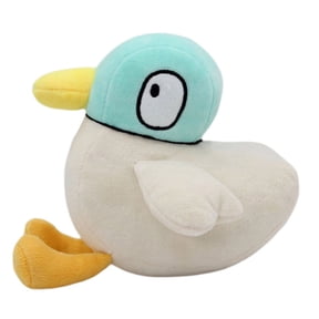 Plush Toy Sarah & Cartoon Character Stuffed Animal Soft Cuddly Plus Blue Head Round Toy(White-7.9In)