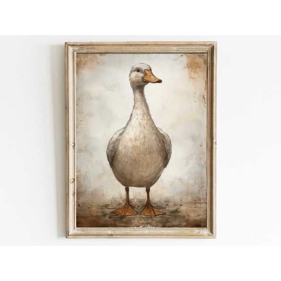 Duck Print, Animal Wall Decor, Birdvintage Farmhouse Decor, Rustic Home Decor, Country Style Home Decor, Art Wall Art, Modern Wall Decor, 8x12 UNFRAMED