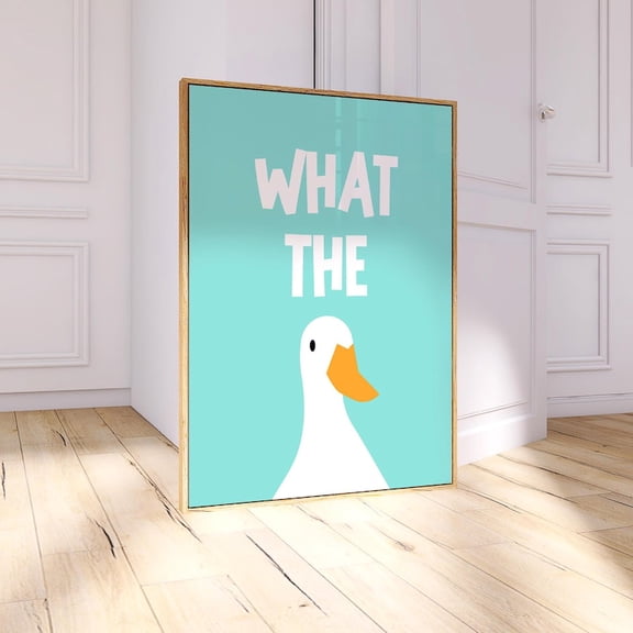 What The Duck Print Poster Maximalist Wall Art, Cartoon, Animal Print, Print, Bathroom Kitchen Bedroom Decor - Choice Of Colours Size 24x36 Unframed Poster