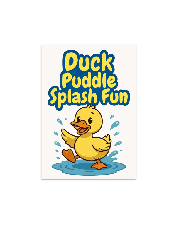 Duck Puddle Splash Fun - Duck Enthusiast - 13x19 Poster Print