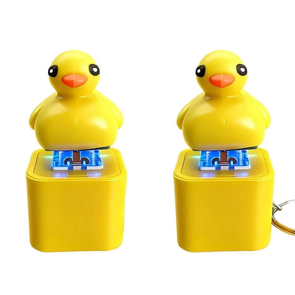Duck Quacking Rechargeable Keychain Fidget Toy with Sound LED Lights