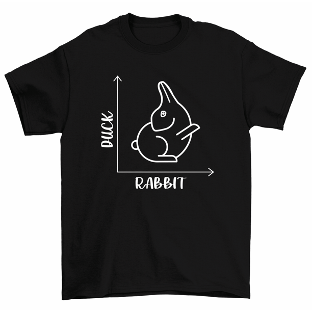 Duck Rabbit Graph Drawing Math Teacher T-Shirt Men Women - Walmart.com