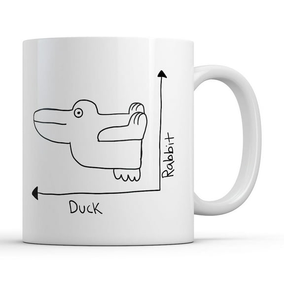 Duck Rabbit Graph Mug Funny Sarcastic Graphic Novelty Coffee Cup