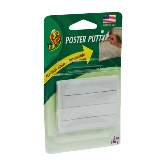 Duck Removable Poster Putty, White, 0.13 lbs