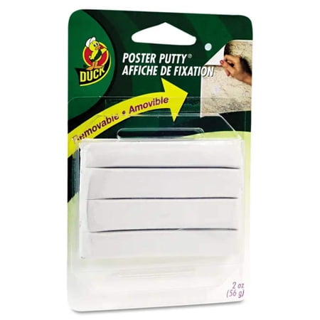 Duck Removable Poster Putty, White, 0.13 lbs