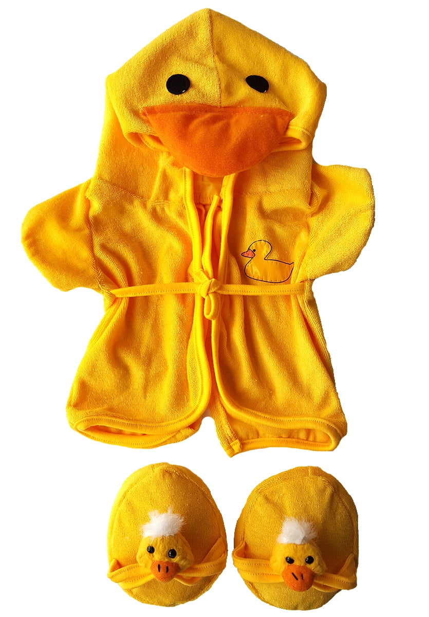Duck Robe Slippers Pajamas Outfit Teddy Bear Clothes Fit 14 18 Build A Bear and Make Your Owns Walmart