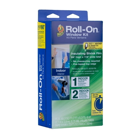Duck Roll-On Plastic Window Insulation Film Kit, Indoor, 84 in. x 112 in.