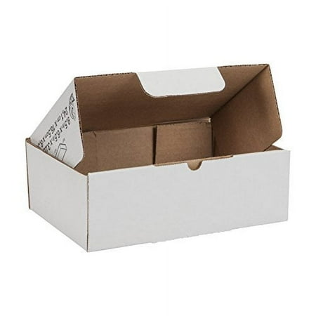 Duck Self-Locking Mailing Box, 9.5 in. x 6.5 in. x 3.25 in., White, 25-Count