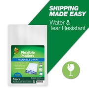 Duck Self-Seal Reuseable Poly Flexible Mailer, 14 x 18, Solid Print, 5 Pack