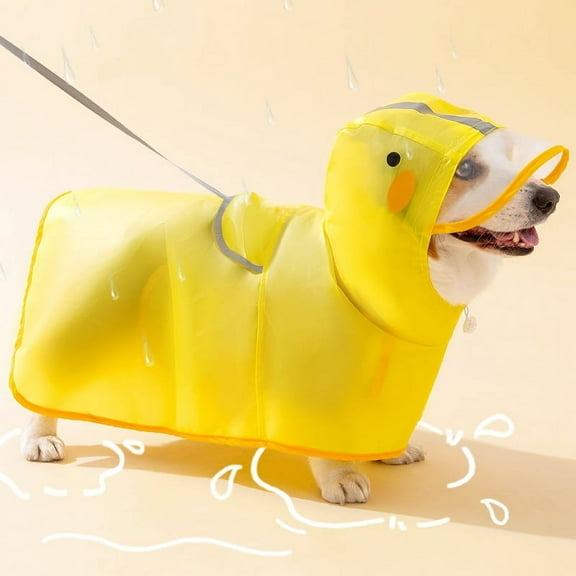 Duck - Shaped Raincoat for Corgi, Small and Medium - Sized Dogs like Dachshunds - Waterproof Pet Rain Poncho for Outdoor Use