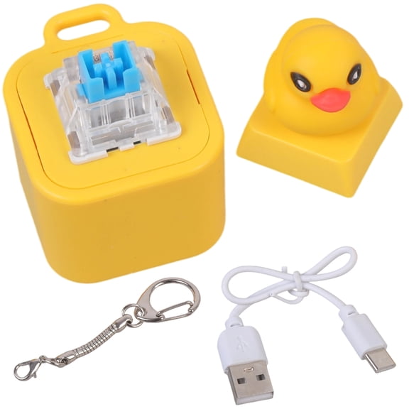 Duck Shaped Rechargeable Mechanical Keyboards Switches Tester Keychains Speaker for Computer Keyboards Modding