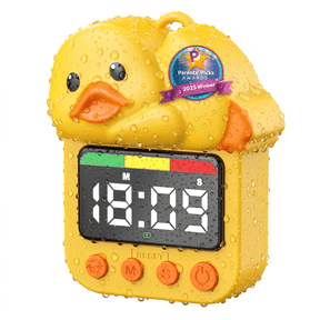 Duck Shower Timer for Kids Waterproof Shower Clock Bathroom Recharging Digital Visual Timer