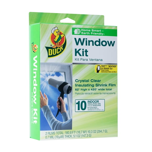 Duck Shrink Film Window Insulation Kit, Indoor, 10 Pack, 62 in. x 420 in.