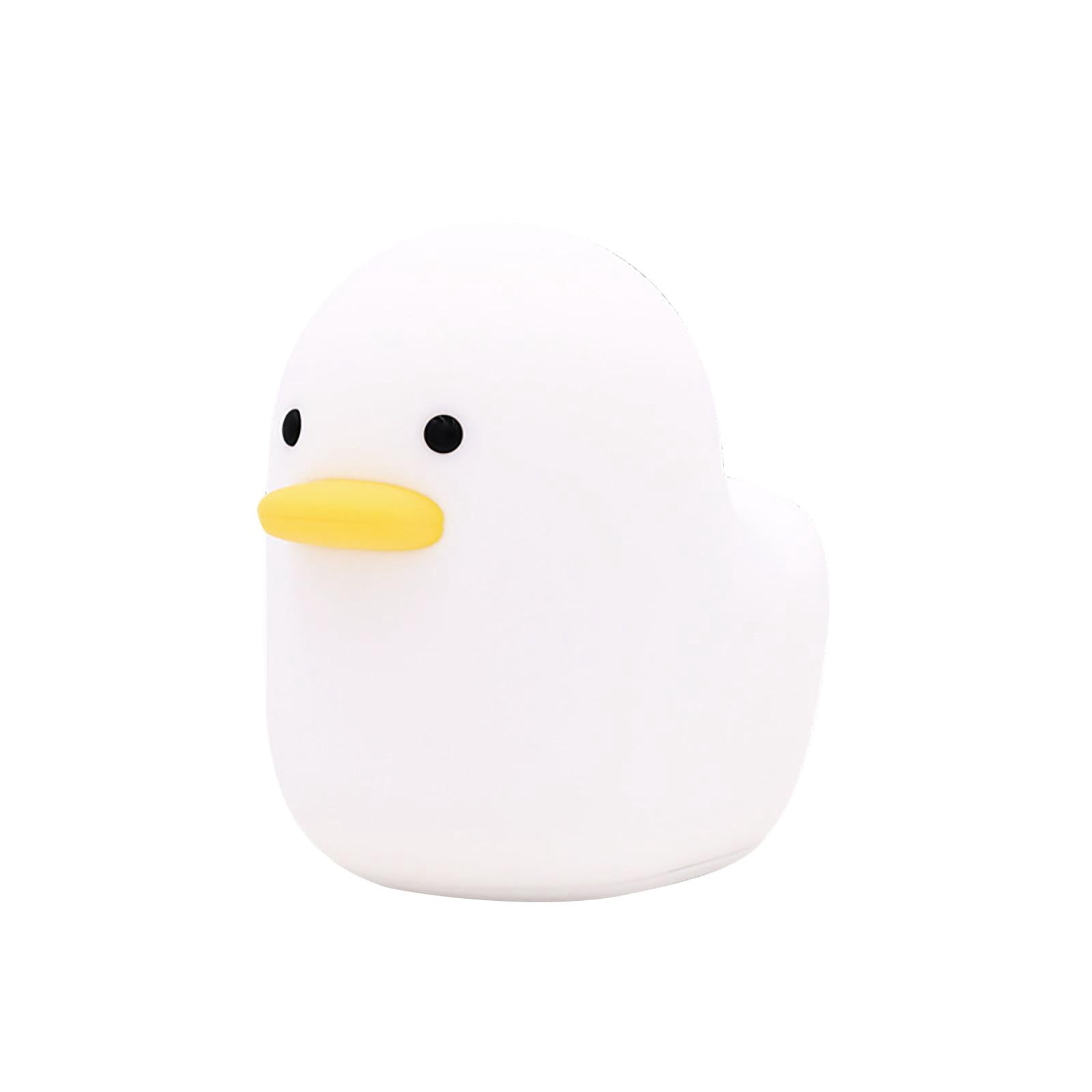 Duck Silicone Night Light, Rechargeable USB Timing Tap Control, 1 Pack With Charging Cable, Soft Warm Cute Nursery Night Light for Bedroom Bedside Baby Kids Room Dorm Desk