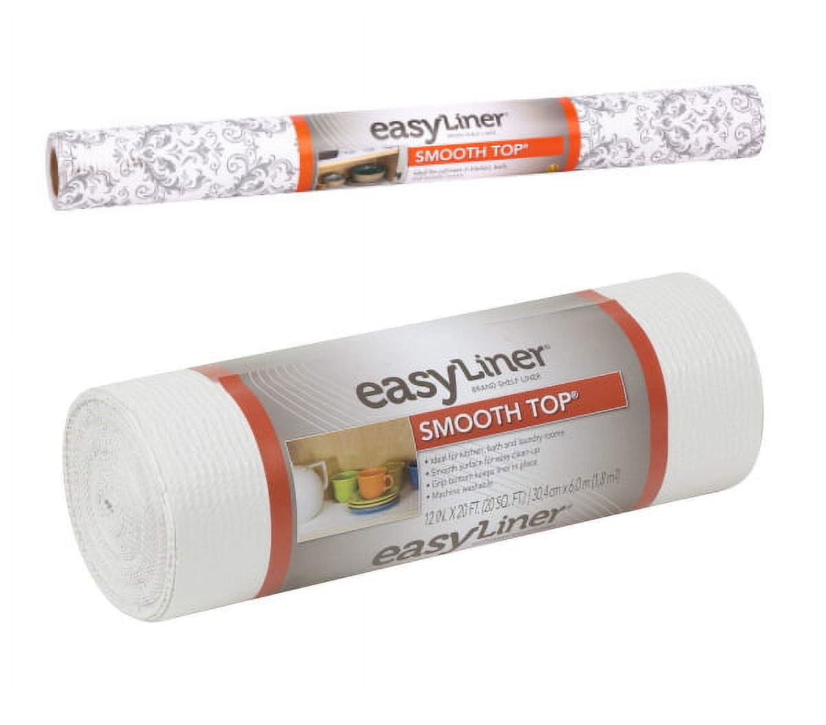 Easy Liner Smooth Top 12 x 20' Shelf Liner (Dark Grey Branch), Duck Brand