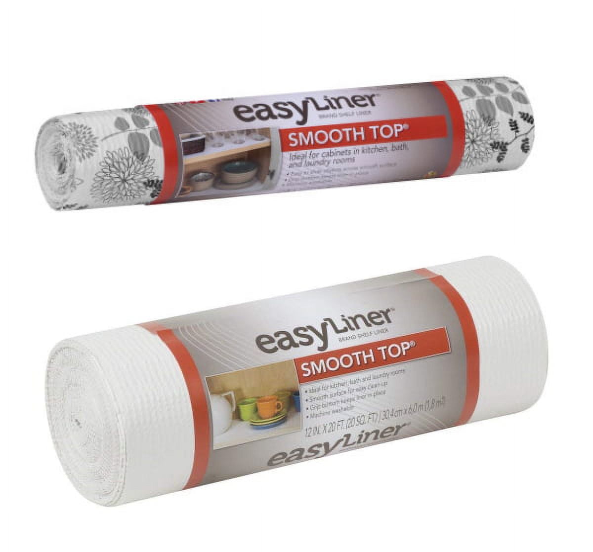 Duck Smooth Top EasyLiner Shelf Liner, 12 in x 10 ft Floral Midnight