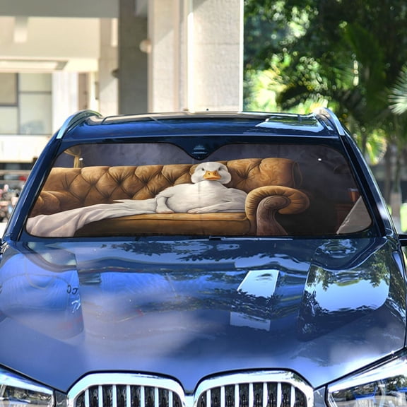 Duck Sofa Automotive Front Car Windshield Sun Shade Reflector Foldable for Front Fit for Cars Truck SUVs