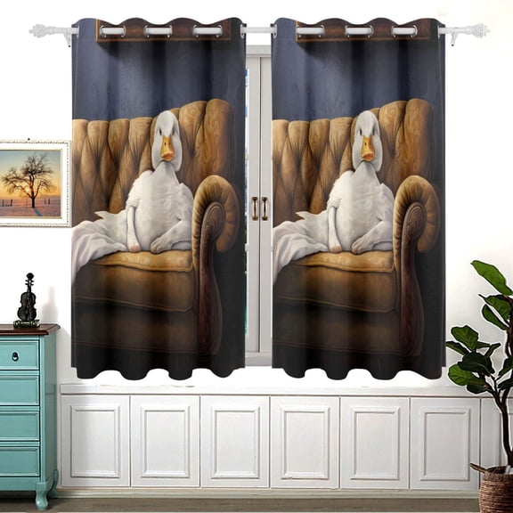 Duck Sofa Black Out Curtains Aesthetic for Bedroom Living Room Sliding Glass Doors Kitchen Windows 2 panels set