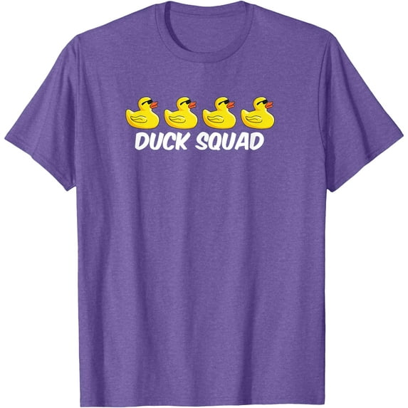 Duck Squad Cool Funny Unisex Softstyle T-Shirt,Purple Heather Color,Size M