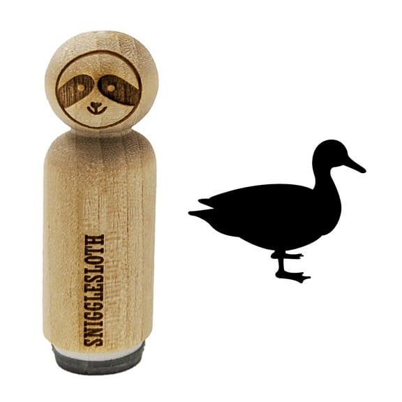 Duck Standing Solid Rubber Stamp for Scrapbooking Crafting Stamping - Mini 1/2 Inch