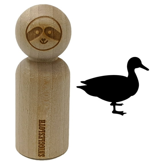 Duck Standing Solid Rubber Stamp for Scrapbooking Crafting Stamping - Small 3/4 Inch