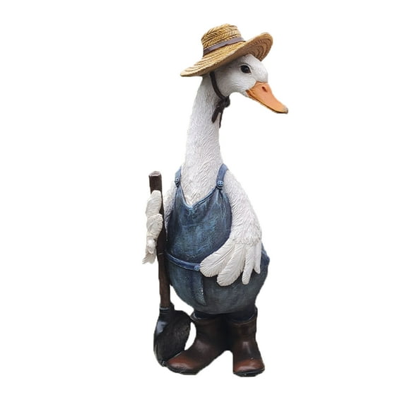 Duck Statue Decor Resin Drake Decorations For Outdoor Courtyards Lawns 13 X 9.4 X 5.5 Inches Gifts Statue-funny