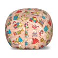 thumbnail image 1 of Duck Storage Toy Bag Chair, Playthings for Teddy Bears Rubber Ducks and Trains on Heart Filled Backdrop, Stuffed Animal Organizer Washable Bag, Large Size, Multicolor, by Ambesonne, 1 of 3