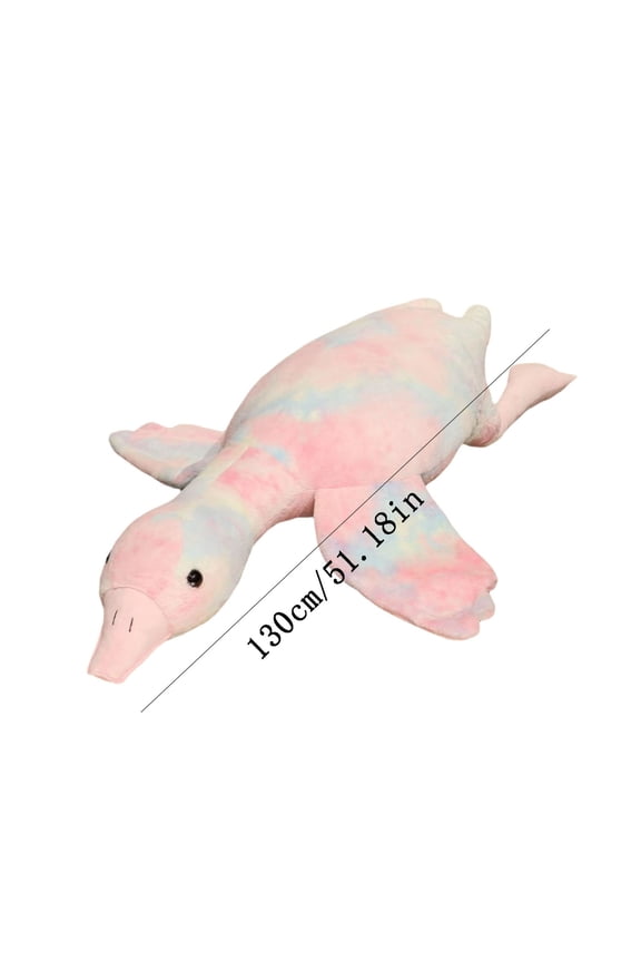 Duck Stuffed Animal Hugging Pillow 3-in-1 Plush Cuddle Toy, Soft Tear Resistant Odorless Safe Filling, Machine Washable Multi Purpose Pillow Blanket Hand Warmer for Home Office Nap Travel Leisure