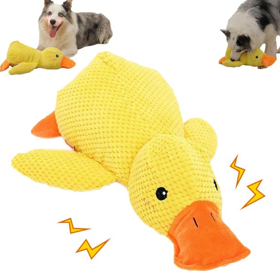 Duck and Swan Cat Toy, Yellow Duck Cat Toy for Pet, Quacking Duck ChewToy for Dogs, Emotional Support Duck for Dogs&Cats, Interactive CatToy for Indoor Cats Exercise