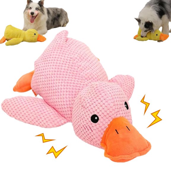 Duck and Swan Cat Toy, Yellow Duck Cat Toy for Pet, Quacking Duck ChewToy for Dogs, Emotional Support Duck for Dogs&Cats, Interactive CatToy for Indoor Cats Exercise