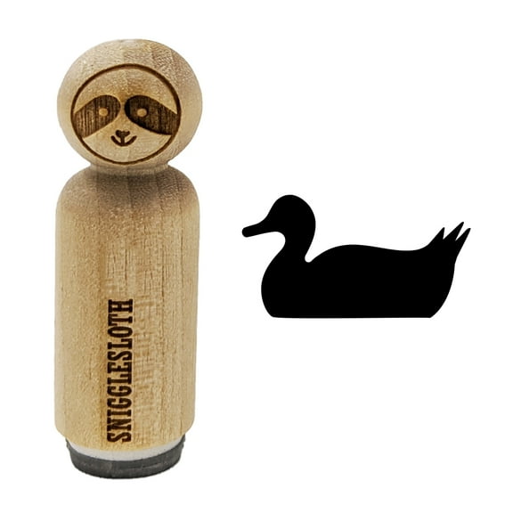 Duck Swimming Solid Rubber Stamp for Scrapbooking Crafting Stamping - Mini 1/2 Inch