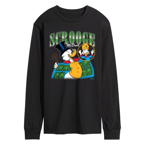 Duck Tales - Scrooge McDuck Bootleg - Men's Long Sleeve Graphic T-Shirt