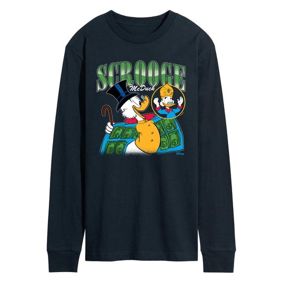 Duck Tales - Scrooge McDuck Bootleg Men's Long Sleeve Graphic T-Shirt