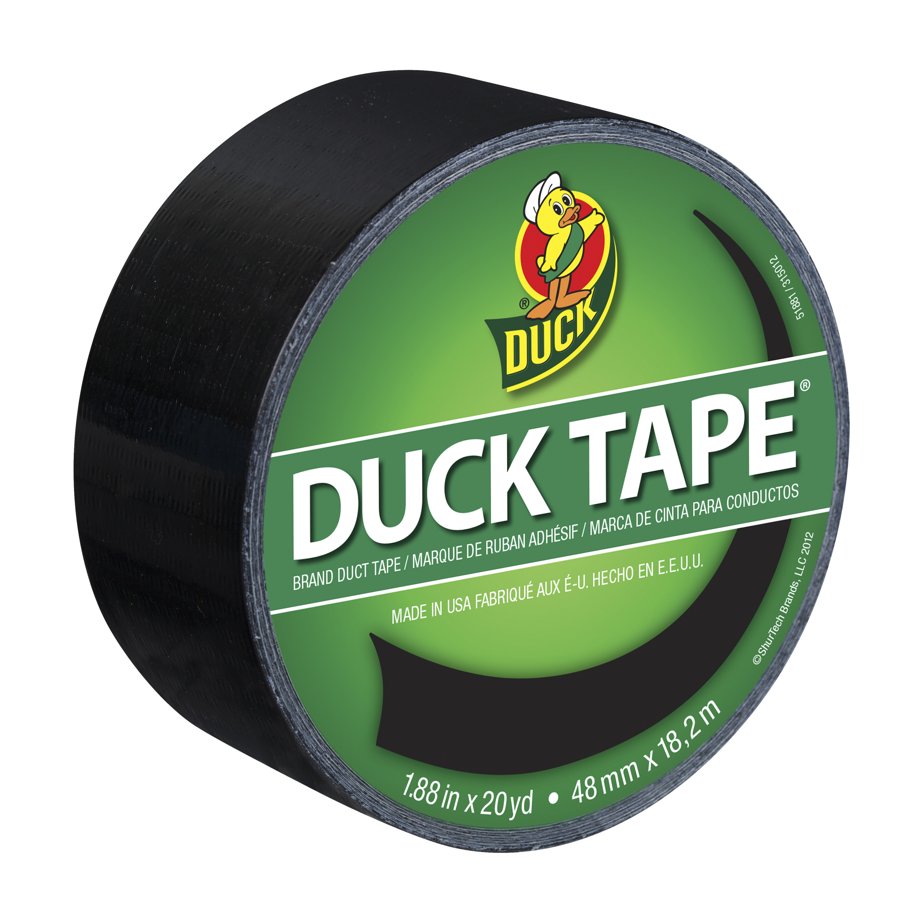 Duck Tape Brand Black Duct Tape, 1.88 in. x 20 yd. - image 1 of 12