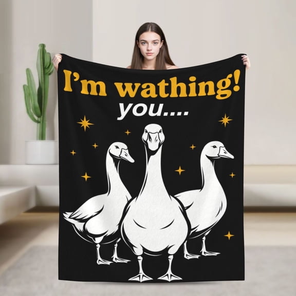 Duck Throw Blanket, Cute Gifts For Duck Lovers Men Women, Ultra Soft Cozy Flannel Blanket 50x40