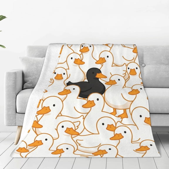 Duck Throw Blanket, Duck Blanket, Soft Cozy Flannel Blanket For Bed, Chair, Car, Sofa, Couch, Bedroom, Home Decor 50x40
