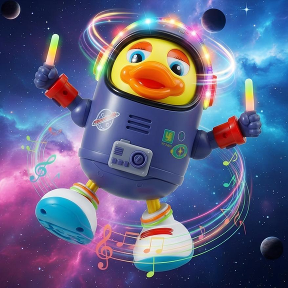 Duck Toy for Kids with Music Lights & Sounds Walking Moving Interactive Toddler Toy Gift for Boys Girls