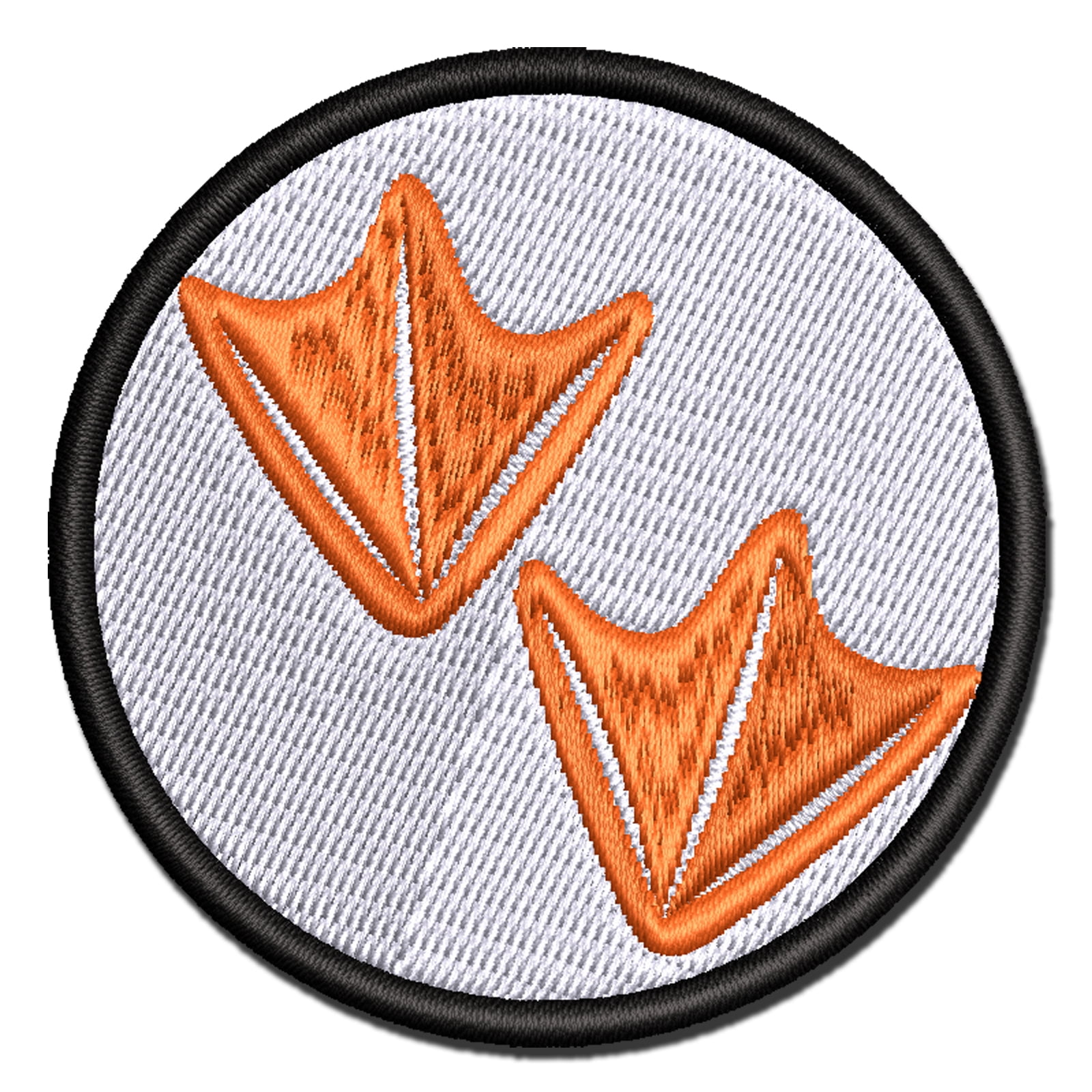 Duck Tracks Footprints Applique Multi-Color Embroidered Hook & Loop Patch - 3.5 Inch Large