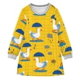 thumbnail image 1 of Duck Umbrella Pattern Girls'long-sleeved dress Thickened A-dress Warm Dress Basic Shirt Party Dresses, 1 of 2
