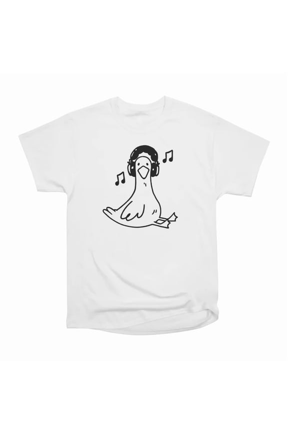 Duck Vibing to Music T-Shirt Tee Gift For Him Merch For Her Apparel For Friend