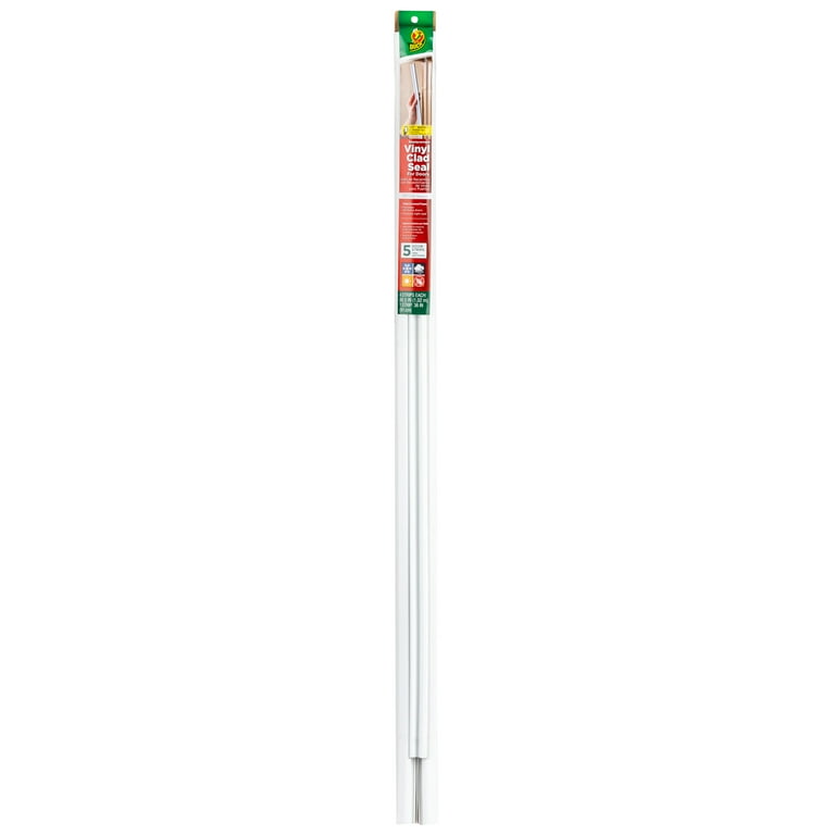 Duck Brand White Replacement Vinyl Clad Door Seal, 4 Strips (40.5