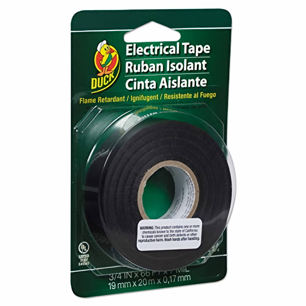 Duck® Vinyl Electrical Tape 3/4 Inch x 66 Feet (Pack of 5)