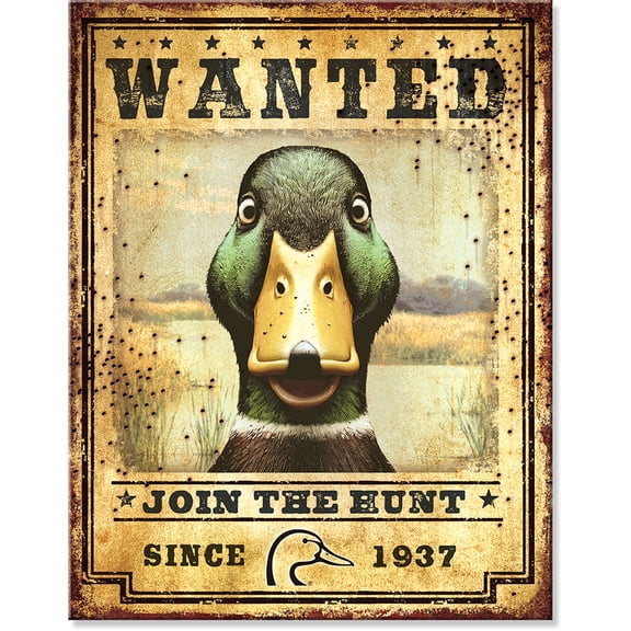 Duck Wanted Metal Sign 2957
