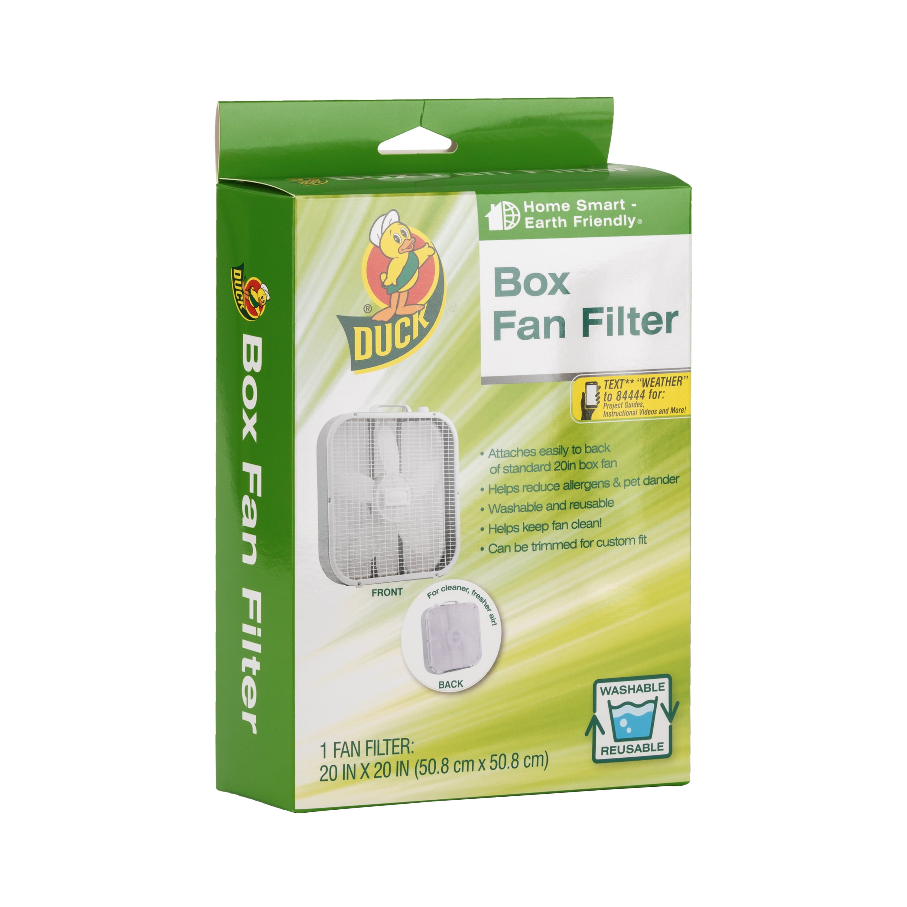 Duck White Box Fan Filter 20 in. x 20 in. Walmart