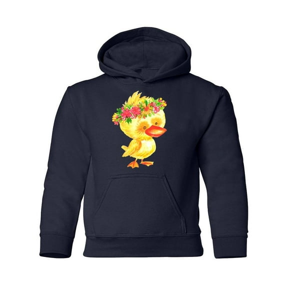 Duck With A Wreath Hoodie Juniors -Image by Shutterstock, Small