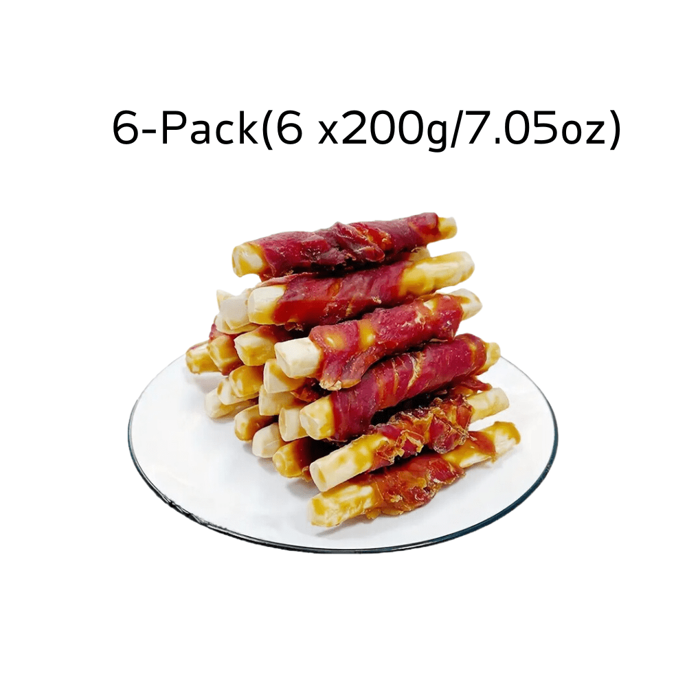 Duck Wrapped Calcium Milk Stick, Dog Treats For Small, Medium, & Large Dog - Made With Duck And Calcium Milk Stick, Healthy, Easily Digestible, And High Protein Reward Training Treats For Dogs