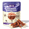 thumbnail image 1 of PAWUP Dog Treats Duck Wrapped Rawhide Sticks, Dog Bones for Small Medium Large Dogs, Long Lasting Dog Chew Dental Treats, 10.6oz, 1 of 9