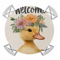 thumbnail image 1 of Duck Wreath Elastic Fitted Round Table Cover Welcome Spring Waterproof Outdoor Tablecloth for Holiday Party, Picnic, Patio & Dining Fits Tables Up to 55"-60", 1 of 8